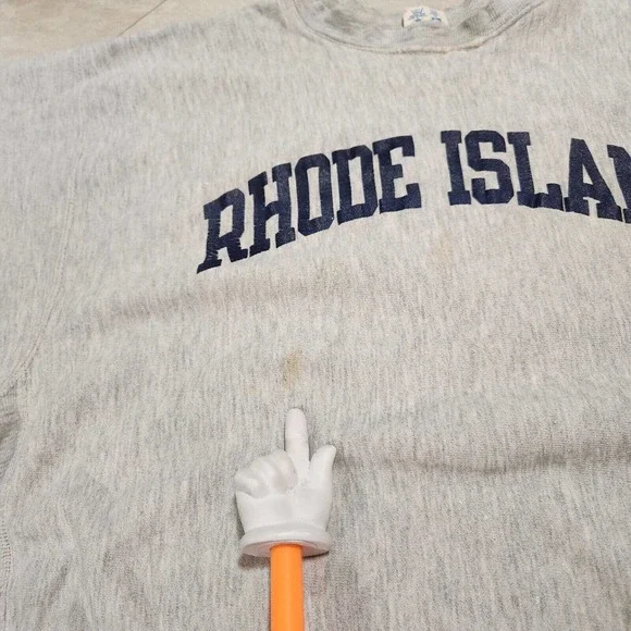 VTG 80s Rhode Island Champion Reverse Weave Warmup Men 2XL University Sweatshirt